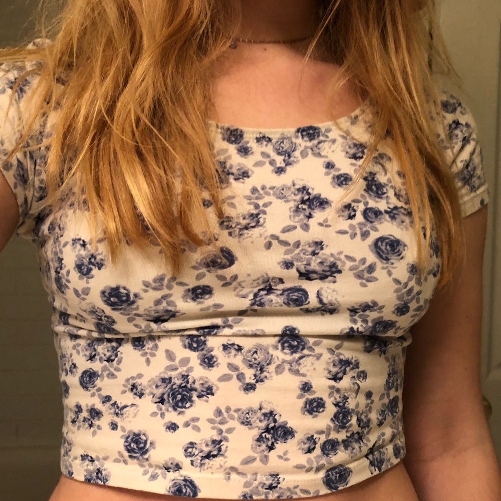 H&M Flower Print Crop Top